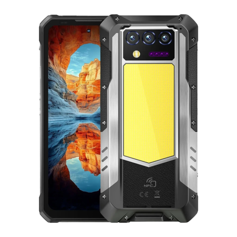 Oukitel WP100 Plus 12GB/512GB Rugged IP68/IP69K 6,8 pouces IPS 120Hz 64MP 33000mAh 66W NFC