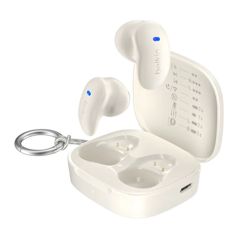 Belkin SoundForm Anywhere TWS Bluetooth 5.3 20h IPX4 Multipoint Écouteurs sans fil