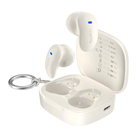 Belkin SoundForm Anywhere TWS Bluetooth 5.3 20h IPX4 Multipoint Écouteurs sans fil