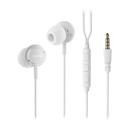 NGS Cross Drift Jack 3,5 mm Blanc In-Ear avec micro Écouteurs
