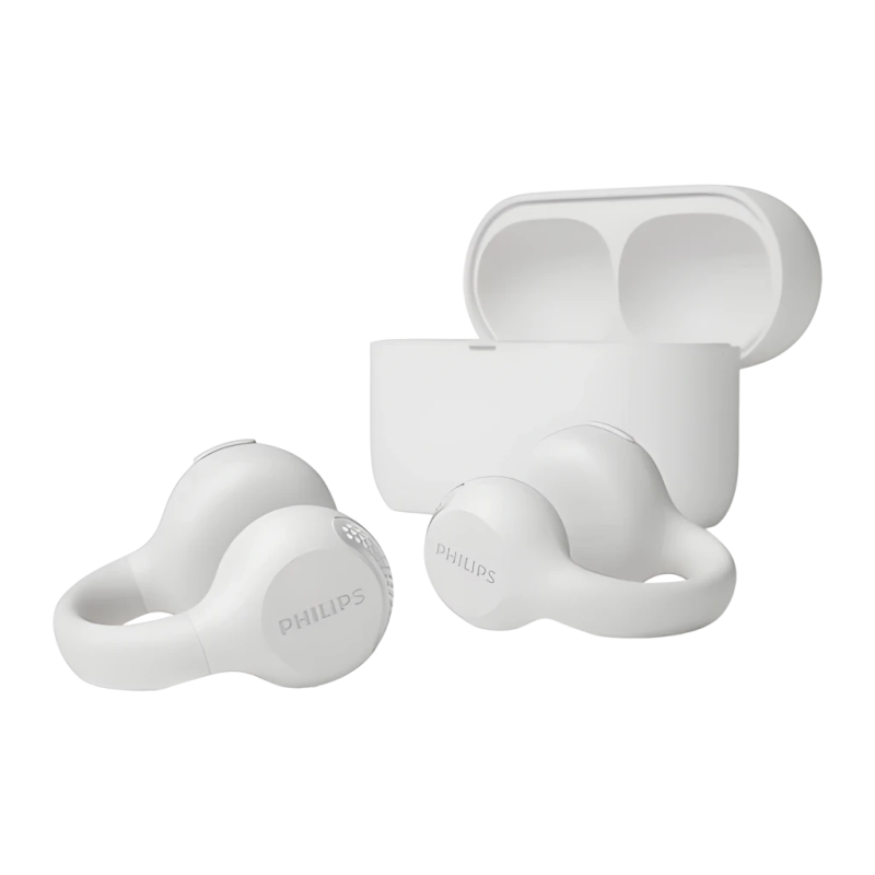 Philips TAQ2000WT Open-Ear TWS Bluetooth 5.4 28h IPX4 Multipoint Écouteurs sans fil