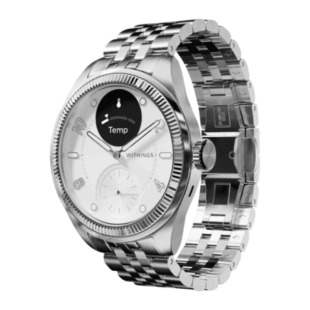 Withings ScanWatch Nova Brilliant 39 mm Argent Titane 0,63 pouces OLED 35 jours 5ATM Smartwatch
