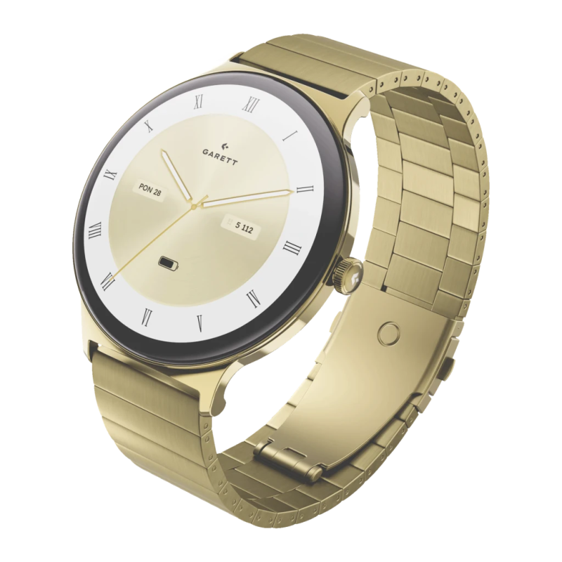 Garett Verona 2 SET Glow Mesh 43 mm 1,43 pouces AMOLED Appels Bluetooth 7 jours +100 sports IP68 Smartwatch