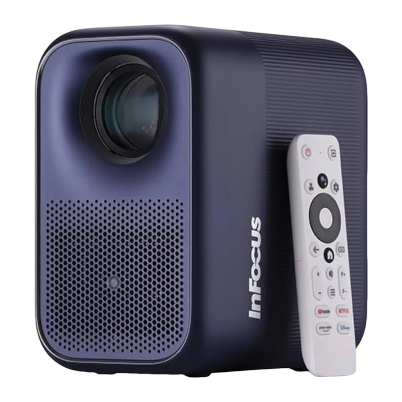 InFocus IN3058SL 1080p Full HD 500 lumens ANSI LCD LED Google TV WiFi 4 Bluetooth 5.0 autofocus haut-parleur 5W Projecteur