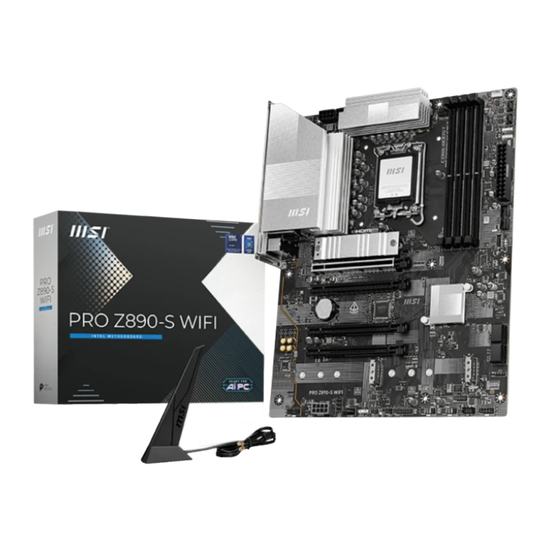 MSI PRO Z890-S WiFi Z890 LGA 1851 DDR5 ATX WiFi 7 3 emplacements M.2 Carte mère
