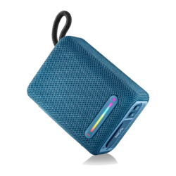 NGS Roller Furia 1 Bleu 7W 9h IPX6 2500mAh radio FM lumières LED entrée AUX Enceinte Bluetooth 5.0