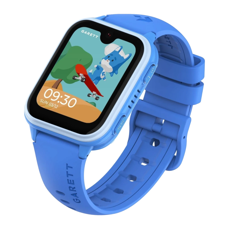 Garett Kids Vibe 4G 1GB/8GB Bleu 1,78 pouces AMOLED GPS Appels 1,5 jours IP67 Smartwatch