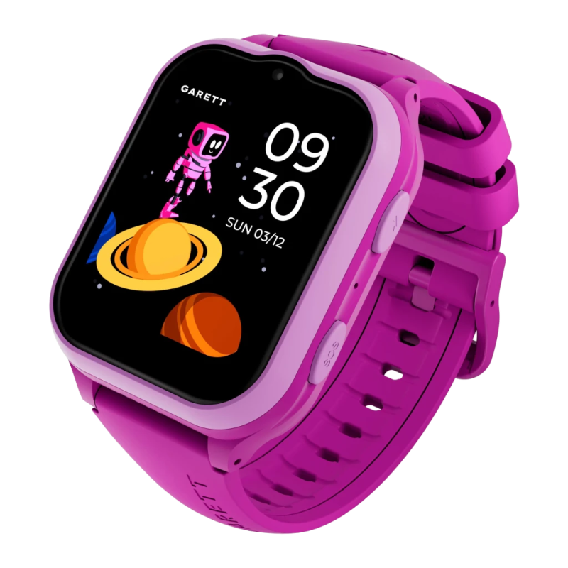 Garett Kids 4G Rose 1,69 pouces IPS GPS 1 jour IP67 Smartwatch