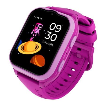 Garett Kids 4G Rose 1,69 pouces IPS GPS 1 jour IP67 Smartwatch