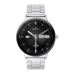 Garett Quantum 43 mm Argent 1,43 pouces AMOLED Appels Bluetooth 7 jours +100 sports IP68 Smartwatch