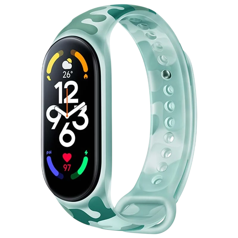 Bracelet Camouflage Original Xiaomi Smart Band 7 Vert