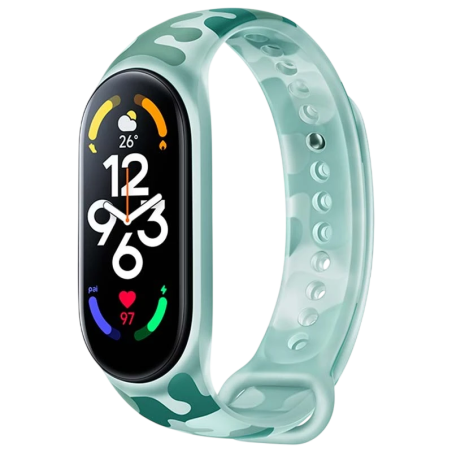 Bracelet Camouflage Original Xiaomi Smart Band 7 Vert