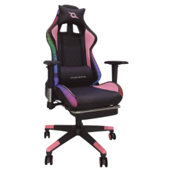 PowerGaming LED RGB V2 Rose avec Repose-pieds 90kg Chaise