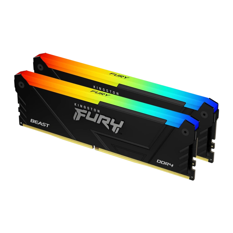 Kingston FURY Beast DDR4 16GB 2x8GB 3200MHz CL16 DIMM RGB Mémoire RAM