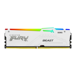 Kingston FURY Beast RGB White DDR5 64GB (2x32GB) 6000MHz CL30 Mémoire RAM