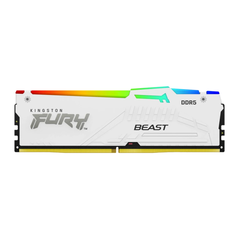 Kingston FURY Beast RGB White DDR5 64GB (2x32GB) 6000MHz CL30 Mémoire RAM
