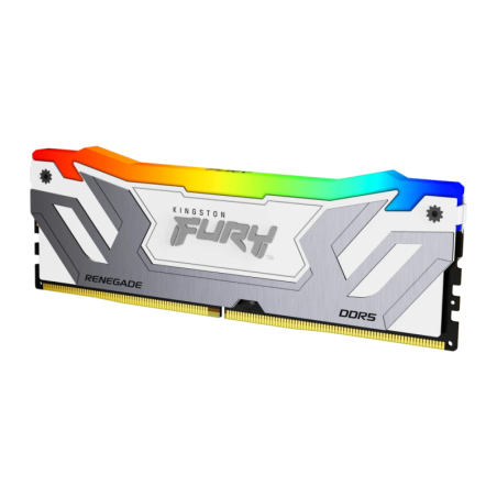 Kingston FURY Renegade RGB DDR5 24GB 8400MT/s CL40 CUDIMM Blanc XMP Mémoire RAM