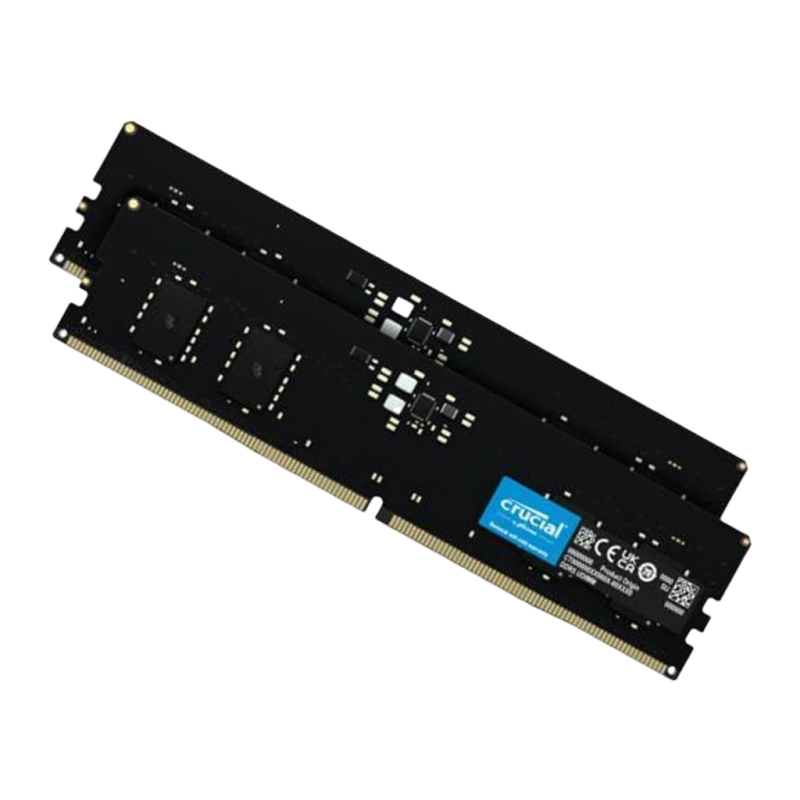 Micron 32GB Kit (2x16GB) DDR5-4800 UDIMM CL40 Mémoire RAM