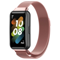 Bracelet Huawei Band 7 Milanais Magnétique Rose