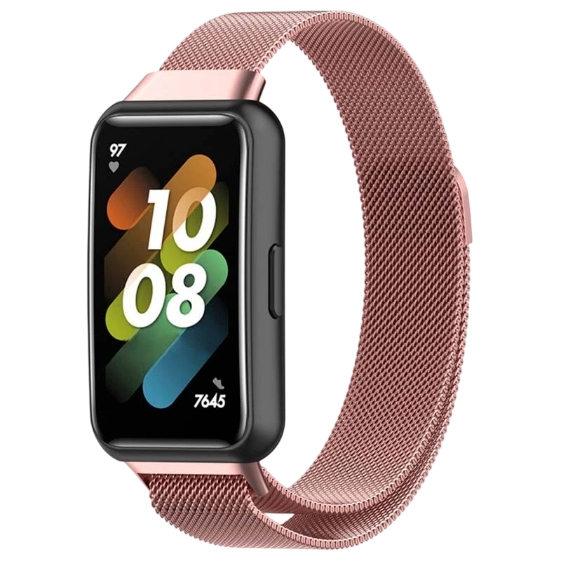 Bracelet Huawei Band 7 Milanais Magnétique Rose