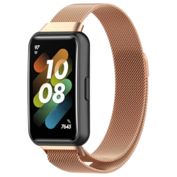 Bracelet Huawei Band 7 Milanais Magnétique Or Rose