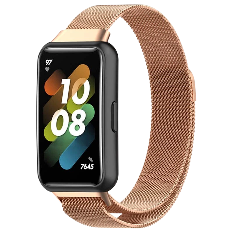 Bracelet Huawei Band 7 Milanais Magnétique Or Rose