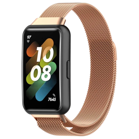 Bracelet Huawei Band 7 Milanais Magnétique Or Rose