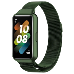 Bracelet Huawei Band 7 Milanais Magnétique Vert Forêt