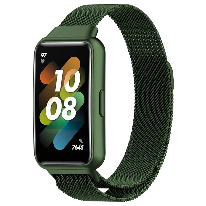 Bracelet Huawei Band 7 Milanais Magnétique Vert Forêt