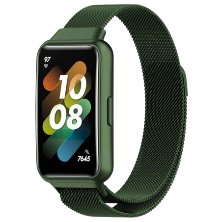 Bracelet Huawei Band 7 Milanais Magnétique Vert Forêt