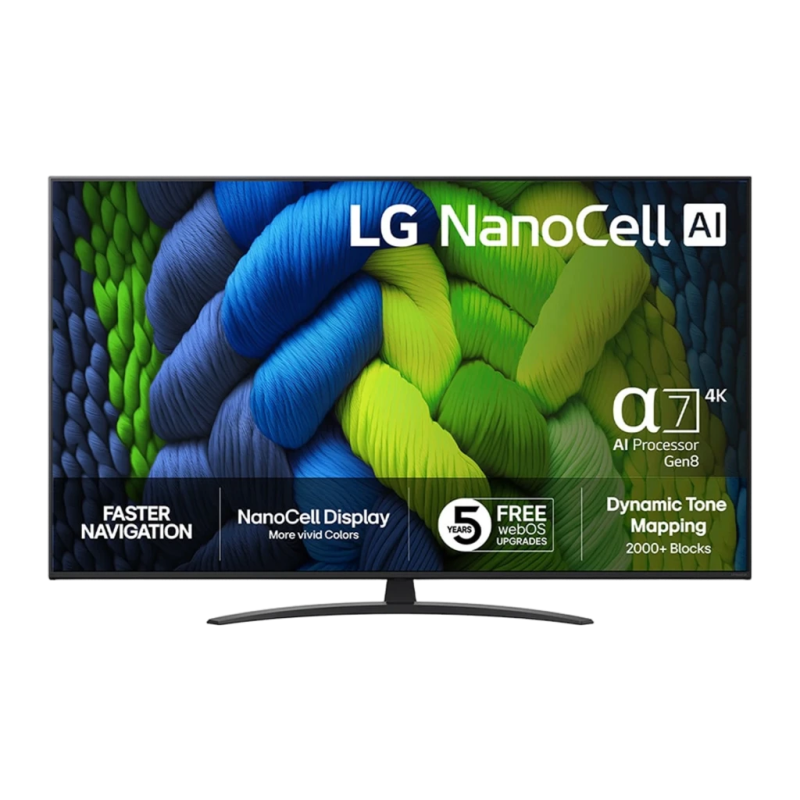 LG 50NANO82A6B.AEU 50 pouces 4K NanoCell Dolby Vision webOS Smart TV
