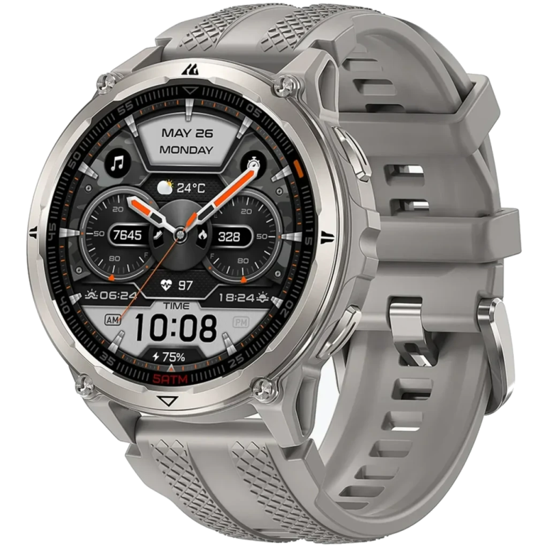 KOSPET Orb 2 Argent 1,43 pouces AMOLED GPS double bande Appels Bluetooth 16 jours +170 sports 5ATM IP69K Smartwatch