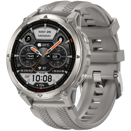 KOSPET Orb 2 Argent 1,43 pouces AMOLED GPS double bande Appels Bluetooth 16 jours +170 sports 5ATM IP69K Smartwatch