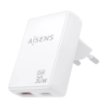 Chargeur AISENS ASC-30W2P074-W GaN 30W 1 USB-C + 1 USB-A