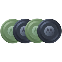 Motorola Moto Tag 2.0 Bleu/Vert Pack ×4 Bluetooth 5.4 UWB Traceur