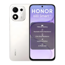 Honor 600 Smart 5G 4GB/128GB Argent 6,87 pouces IPS 120Hz 50MP 7700mAh 45W NFC