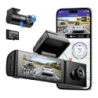 Azdome M590 3CH 2,5K Avant + 1080P Cabine Arrière GPS WiFi 3,18 pouces vision nocturne Dashcam