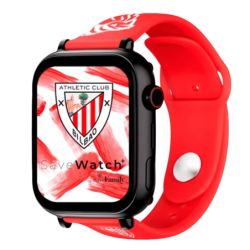 SaveFamily SaveWatch Plus Éd. Athletic Bilbao Bracelet en silicone Rouge 1,85 pouces IP67 Montre connectée
