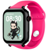 SaveFamily SaveWatch Plus Noir Bracelet en silicone Lollipop Fuchsia 1,85 pouces IP67 Montre connectée