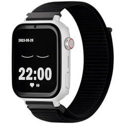 SaveFamily SaveWatch Plus Blanc Bracelet en tissu Black 1,85 pouces IP67 Montre connectée