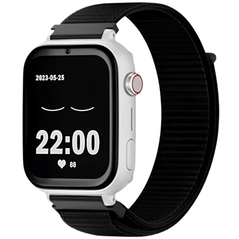 SaveFamily SaveWatch Plus Blanc Bracelet en tissu Black 1,85 pouces IP67 Montre connectée