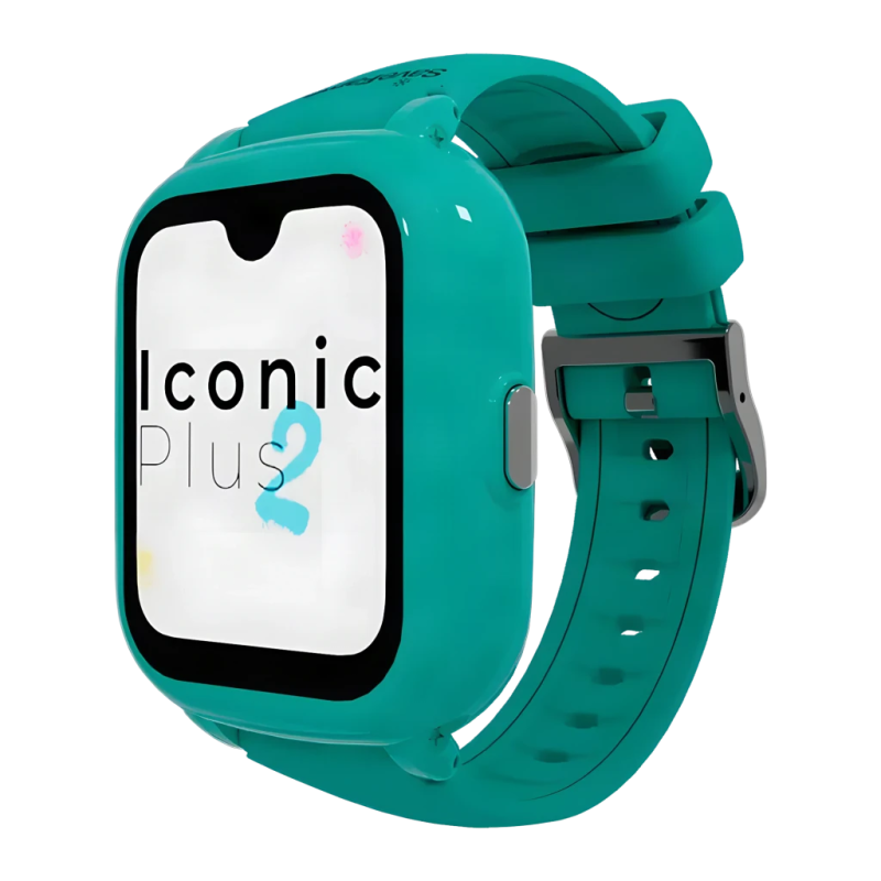 SaveFamily Iconic Plus 2 Unie Vert Menthe 1,78 pouces Appels Bluetooth IP67 Montre connectée