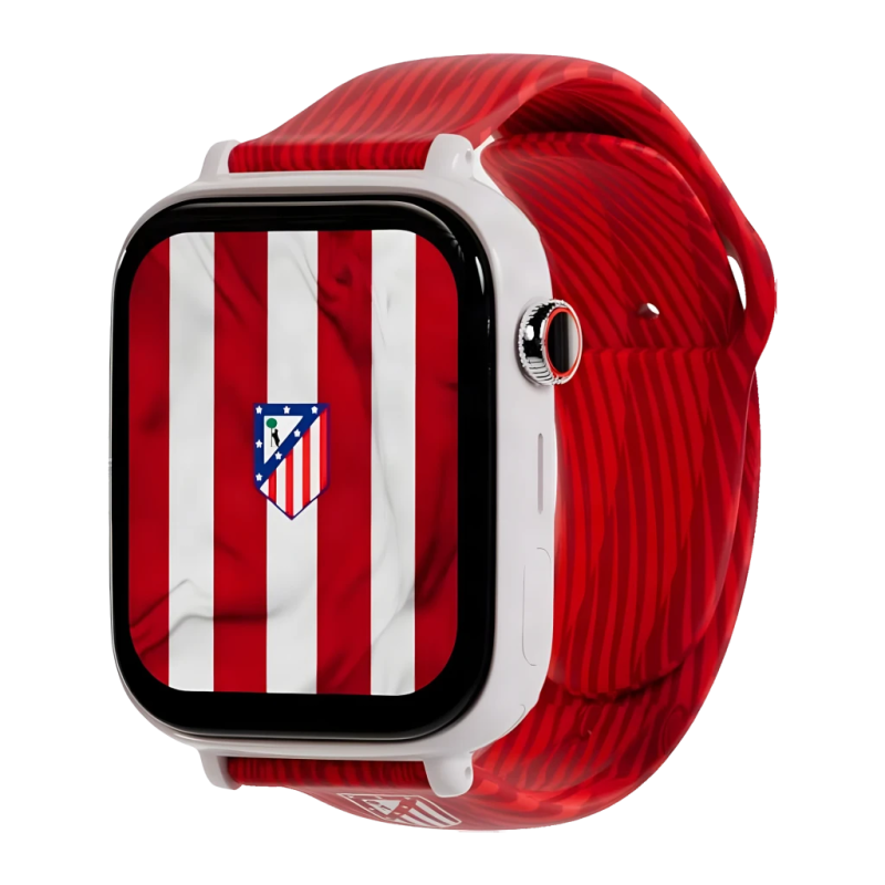 SaveFamily SaveWatch Plus Éd. Atlético de Madrid Bracelet en silicone Rouge 1,85 pouces IP67 Montre connectée
