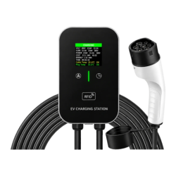 Chargeur Voiture Électrique 32A Triphasé Sans Prise 10M LCD Type 2 22kW