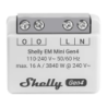 Compteur d'énergie Shelly EM Mini Gen4 Gris Mesure de consommation WiFi 6, Matter 16A