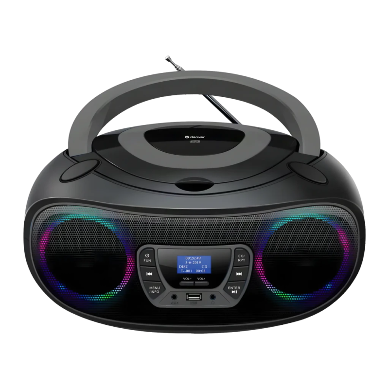 Denver DAB+, FM Batterie, CC Bluetooth Gris TDB-212GR Radio CD portable