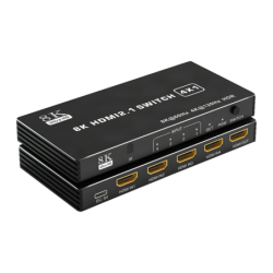 HDMI 2.1 4 Ports 4x1 Noir Commutateur Switch