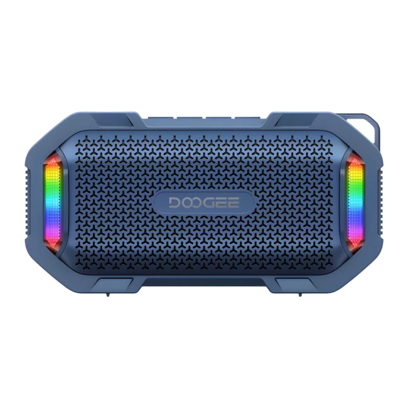 Doogee Mag Grip Mini Bleu 15W 10h IP67 1800mAh mains libres lumières RGB Enceinte Bluetooth 5.3