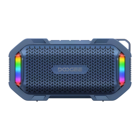 Doogee Mag Grip Mini Bleu 15W 10h IP67 1800mAh mains libres lumières RGB Enceinte Bluetooth 5.3