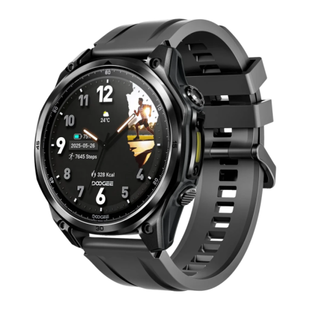 Doogee Anywise W1 Lite Noir 1,43 pouces AMOLED Appels Bluetooth 12 jours +170 sports 3ATM Montre connectée